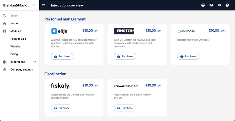 De Mr. Einstein-integratie in de lijst; klik op Purchase.